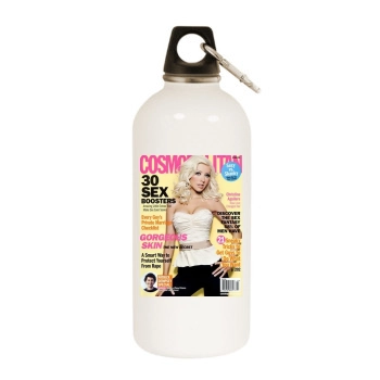 Christina Aguilera White Water Bottle With Carabiner