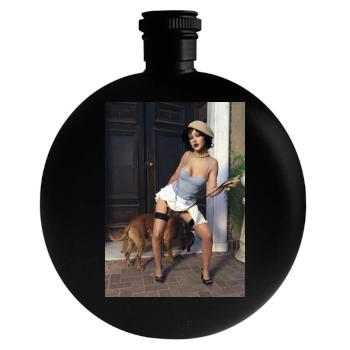 Christina Aguilera Round Flask