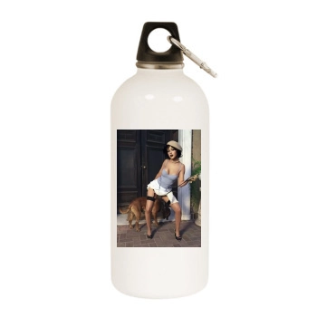 Christina Aguilera White Water Bottle With Carabiner