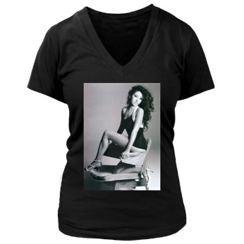 Christina Aguilera Women's Deep V-Neck TShirt