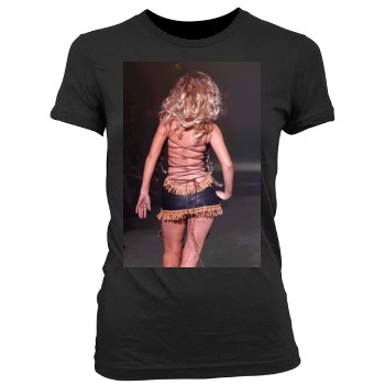 Christina Aguilera Women's Junior Cut Crewneck T-Shirt