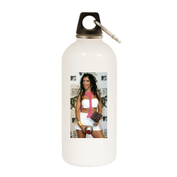 Christina Aguilera White Water Bottle With Carabiner