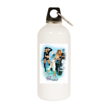 Christina Aguilera White Water Bottle With Carabiner