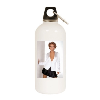 Christina Aguilera White Water Bottle With Carabiner