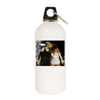 Christina Aguilera White Water Bottle With Carabiner