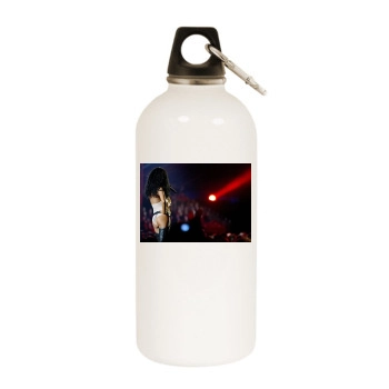 Christina Aguilera White Water Bottle With Carabiner