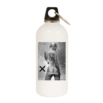 Christina Aguilera White Water Bottle With Carabiner