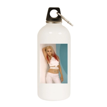 Christina Aguilera White Water Bottle With Carabiner