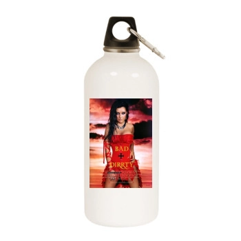 Christina Aguilera White Water Bottle With Carabiner