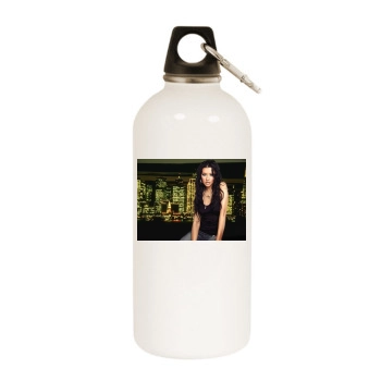 Christina Aguilera White Water Bottle With Carabiner