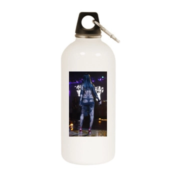 Christina Aguilera White Water Bottle With Carabiner