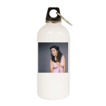 Christina Aguilera White Water Bottle With Carabiner