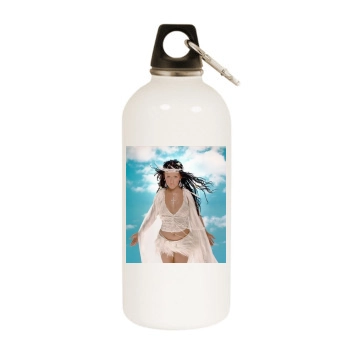 Christina Aguilera White Water Bottle With Carabiner