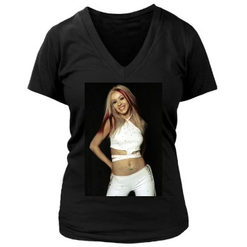 Christina Aguilera Women's Deep V-Neck TShirt