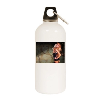 Christina Aguilera White Water Bottle With Carabiner