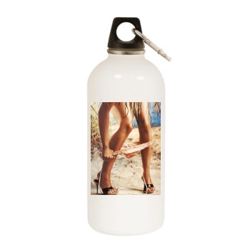 Christina Aguilera White Water Bottle With Carabiner