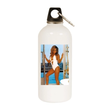 Christina Milian White Water Bottle With Carabiner