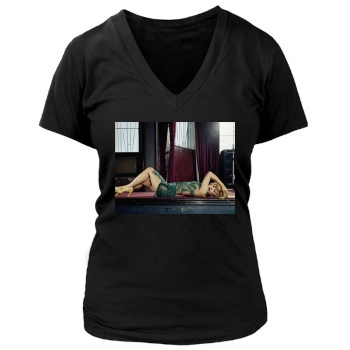 Christina Milian Women's Deep V-Neck TShirt