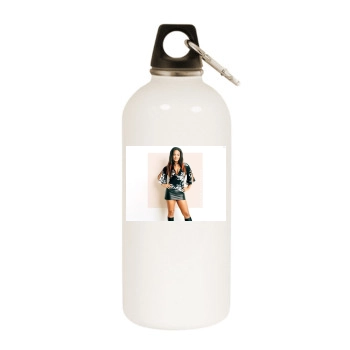 Christina Milian White Water Bottle With Carabiner