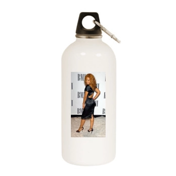 Christina Milian White Water Bottle With Carabiner