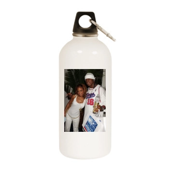 Christina Milian White Water Bottle With Carabiner