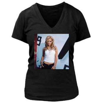 Christina Milian Women's Deep V-Neck TShirt