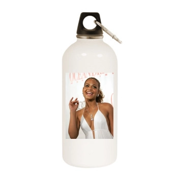 Christina Milian White Water Bottle With Carabiner