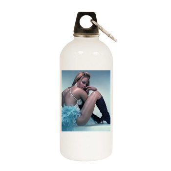 Christina Milian White Water Bottle With Carabiner