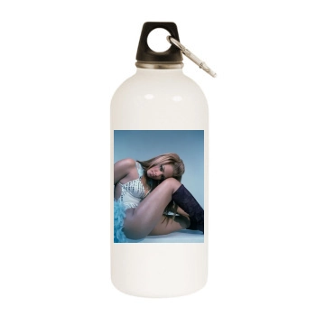 Christina Milian White Water Bottle With Carabiner