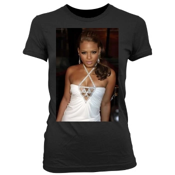 Christina Milian Women's Junior Cut Crewneck T-Shirt