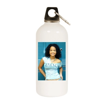 Christina Milian White Water Bottle With Carabiner