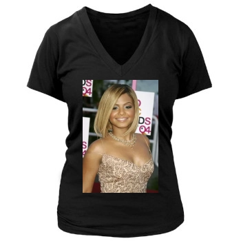 Christina Milian Women's Deep V-Neck TShirt