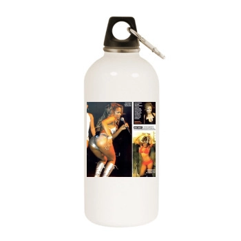 Christina Milian White Water Bottle With Carabiner