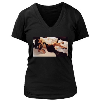 Christina Milian Women's Deep V-Neck TShirt