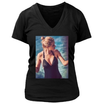 Rosie Huntington-Whiteley Women's Deep V-Neck TShirt