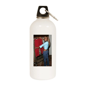 Christina Milian White Water Bottle With Carabiner