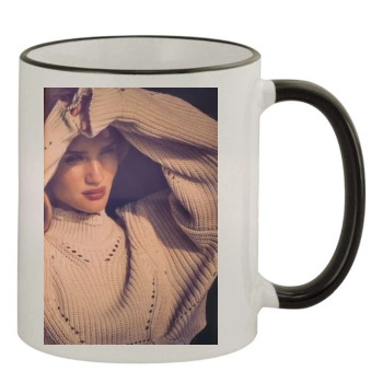 Rosie Huntington-Whiteley 11oz Colored Rim & Handle Mug