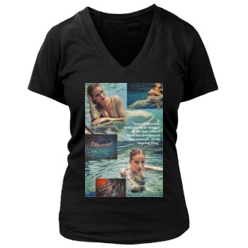 Rosie Huntington-Whiteley Women's Deep V-Neck TShirt