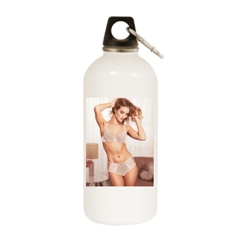 Rosie Huntington-Whiteley White Water Bottle With Carabiner