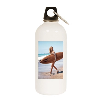 Rosie Huntington-Whiteley White Water Bottle With Carabiner