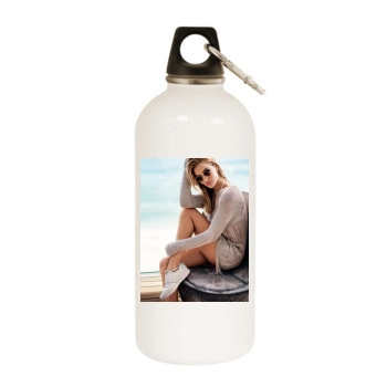 Rosie Huntington-Whiteley White Water Bottle With Carabiner