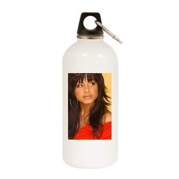 Christina Milian White Water Bottle With Carabiner