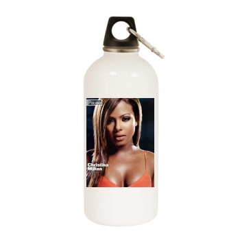 Christina Milian White Water Bottle With Carabiner