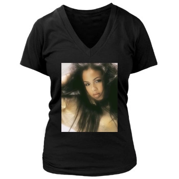 Christina Milian Women's Deep V-Neck TShirt