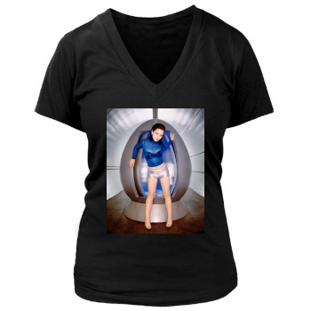 Christina Ricci Women's Deep V-Neck TShirt