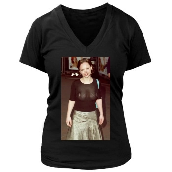 Christina Ricci Women's Deep V-Neck TShirt