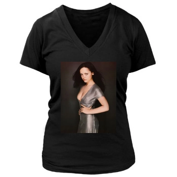 Christina Ricci Women's Deep V-Neck TShirt