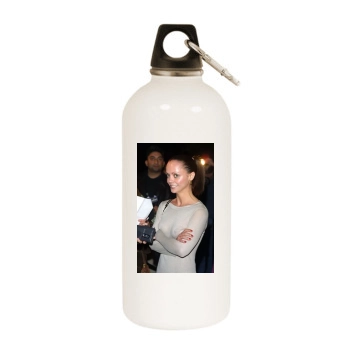 Christina Ricci White Water Bottle With Carabiner