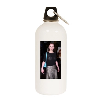 Christina Ricci White Water Bottle With Carabiner