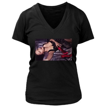 Christina Ricci Women's Deep V-Neck TShirt